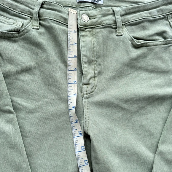VERVET by Flying Monkey high rise vintage crop skinny jeans olive green size 31 - Picture 4 of 8